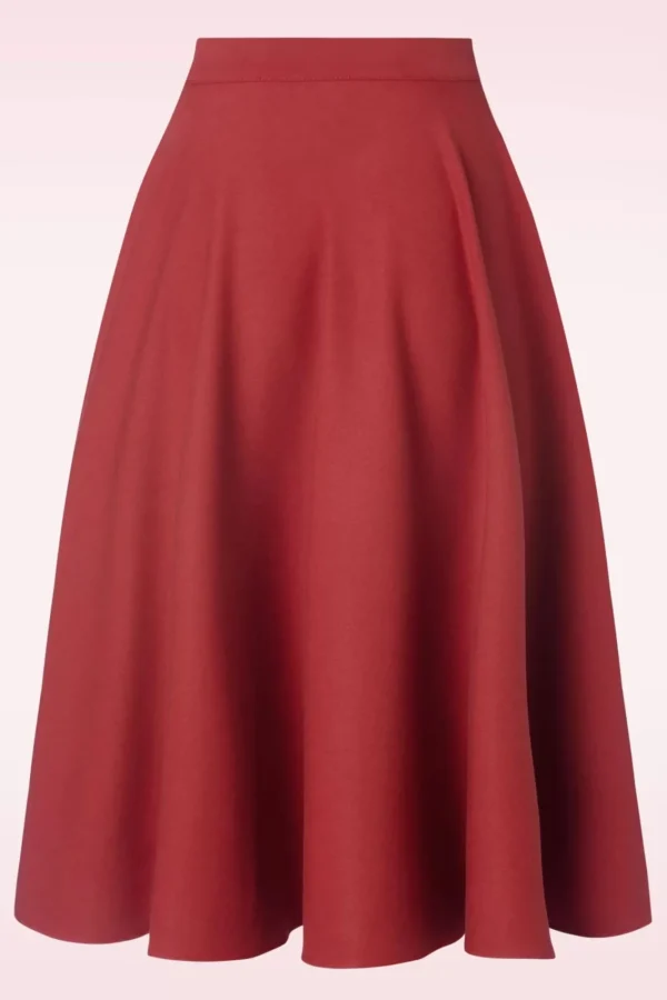 Discount Collectif Clothing Milla Swing Rok In Rood