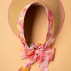 Flash Sale Amici Misha Straw Visor Hoed In Beige En Roze