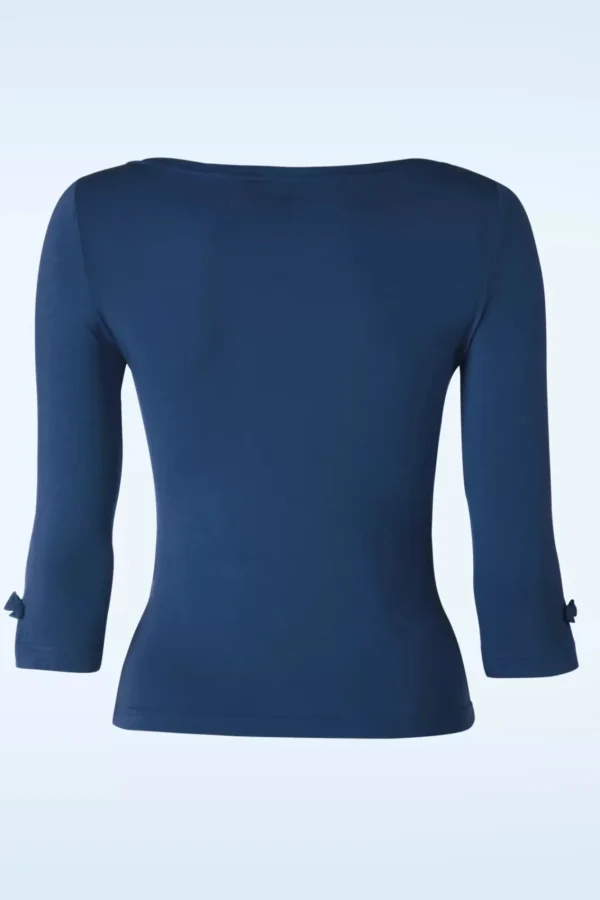 Flash Sale Banned Retro Modern Love Top In Marineblauw