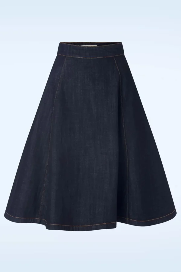 Shop Rock-a-Booty Mona Lee Swing Rok In Donkerdenim