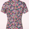 Hot Very Cherry Montmartre Botanica Rose Blouse In Multi