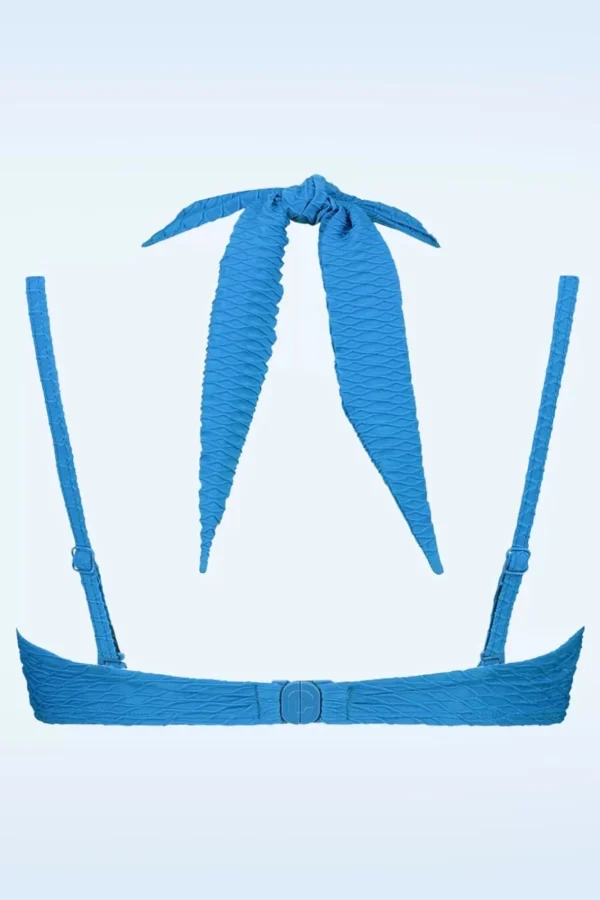 Cheap TC Beach Multiway Bikinitop In Blue Snake