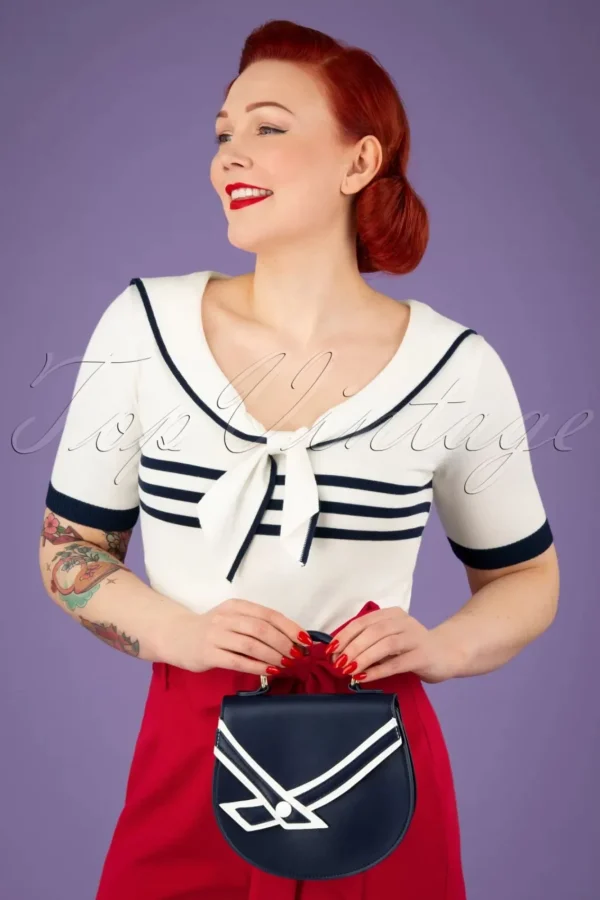 Fashion Banned Retro Nautical Kelly Lee Handtas In Marineblauw