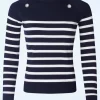 Store Vixen Nautical Stripe Sweater In Marineblauw