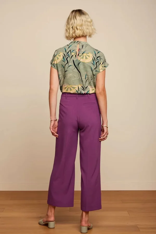 Cheap King Louie Neva Cropped Broek Timba In Caspia Paars