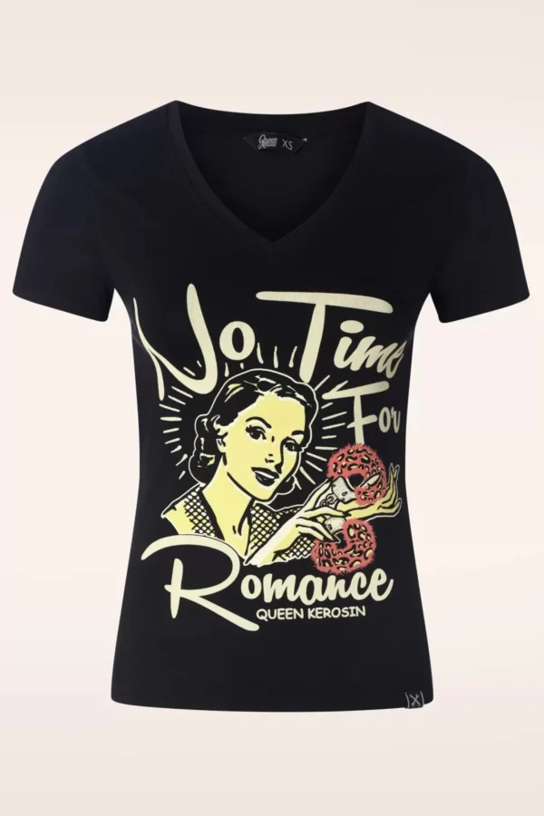 Fashion Queen Kerosin No Time T-Shirt In Zwart