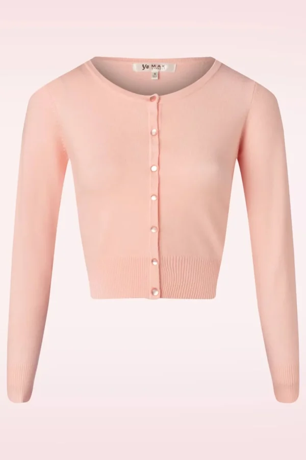 Sale Mak Sweater Nyla Cropped Vest In Poeder Roze