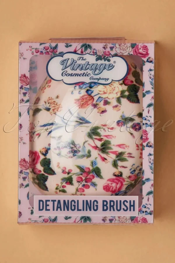 Sale The Vintage Cosmetic Company Ontwarrende Bloemen Borstel In Ivoor