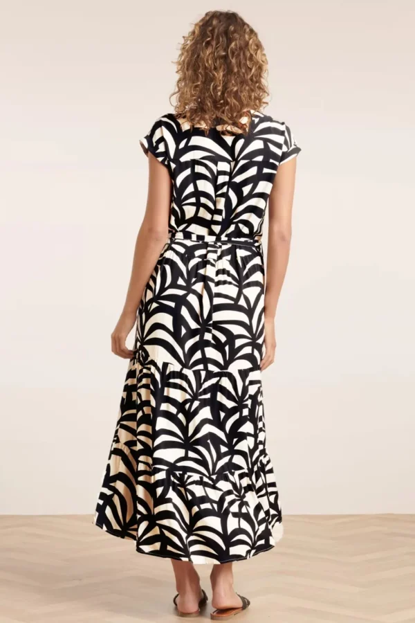 Online Smashed Lemon Paloma Maxi Jurk In Zwart En Zand