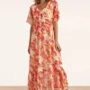 Best Smashed Lemon Patricia Floral Maxi Jurk In Oranje