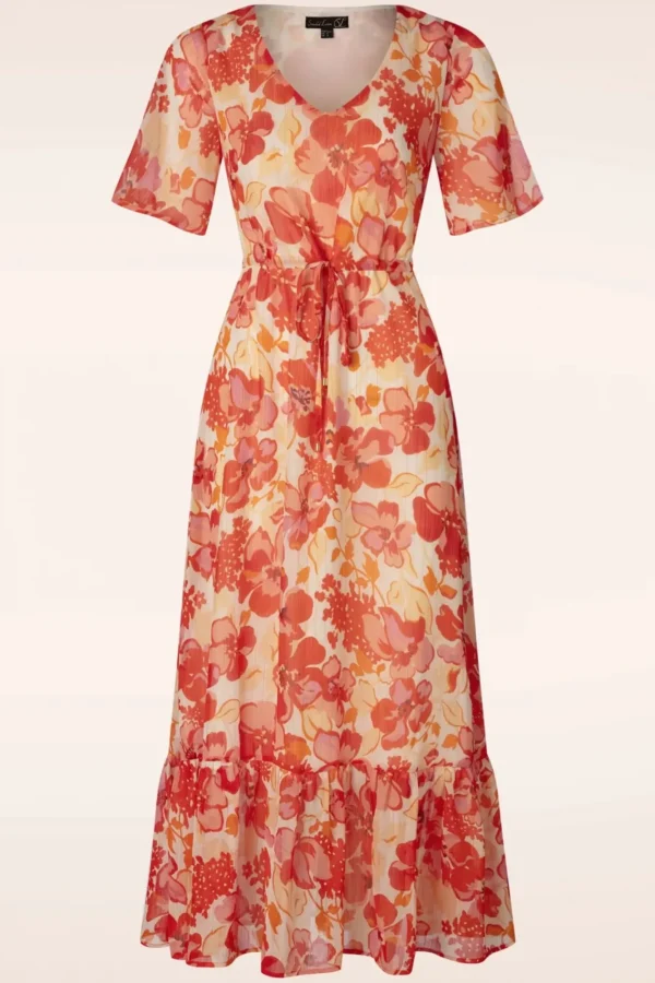 Best Smashed Lemon Patricia Floral Maxi Jurk In Oranje