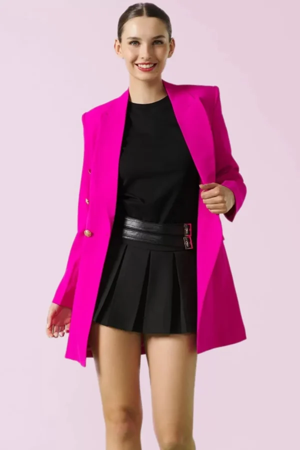 Online Minueto Paula Blazer Dress In Fluoriserend Roze