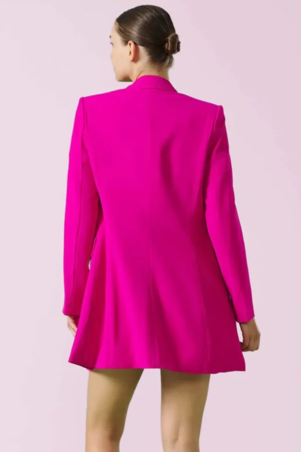 Online Minueto Paula Blazer Dress In Fluoriserend Roze