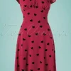 Flash Sale Vixen Peppa Chiffon Hearts Tea Jurk In Frambozenrood