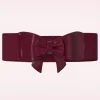 Clearance Banned Retro Play It Right Bow Belt In Bordeauxrood