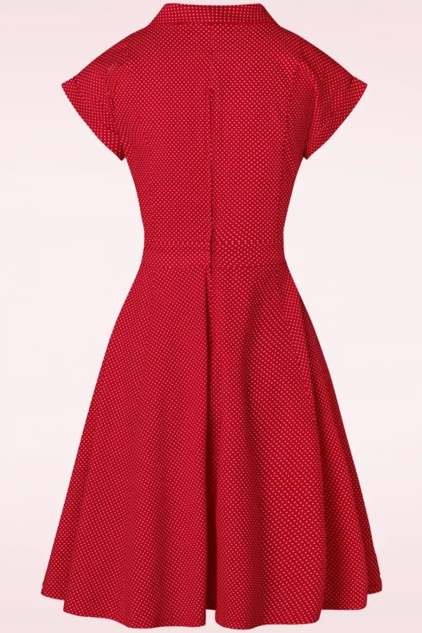 Store Banned Retro Polka Dot Dance Jurk In Rood