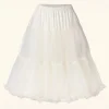 Hot Banned Retro Queen Size Lola Lifeforms Petticoat In Ivoor