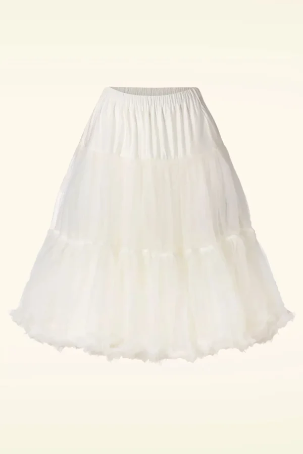 Hot Banned Retro Queen Size Lola Lifeforms Petticoat In Ivoor