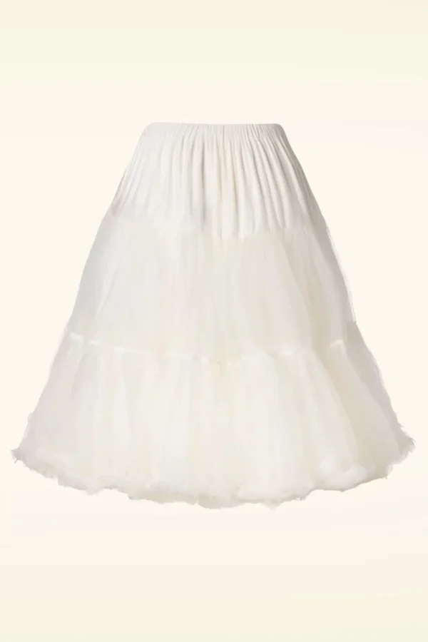 Hot Banned Retro Queen Size Lola Lifeforms Petticoat In Ivoor