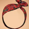 Store Be Bop a Hairbands Retro Poppies Haarsjaal In Zwart En Rood