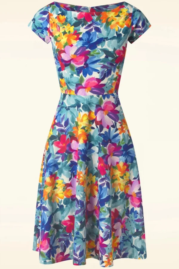 Hot Vintage Chic for Topvintage Reva Swingjurk Met Bloemenprint In Meerdere Kleuren