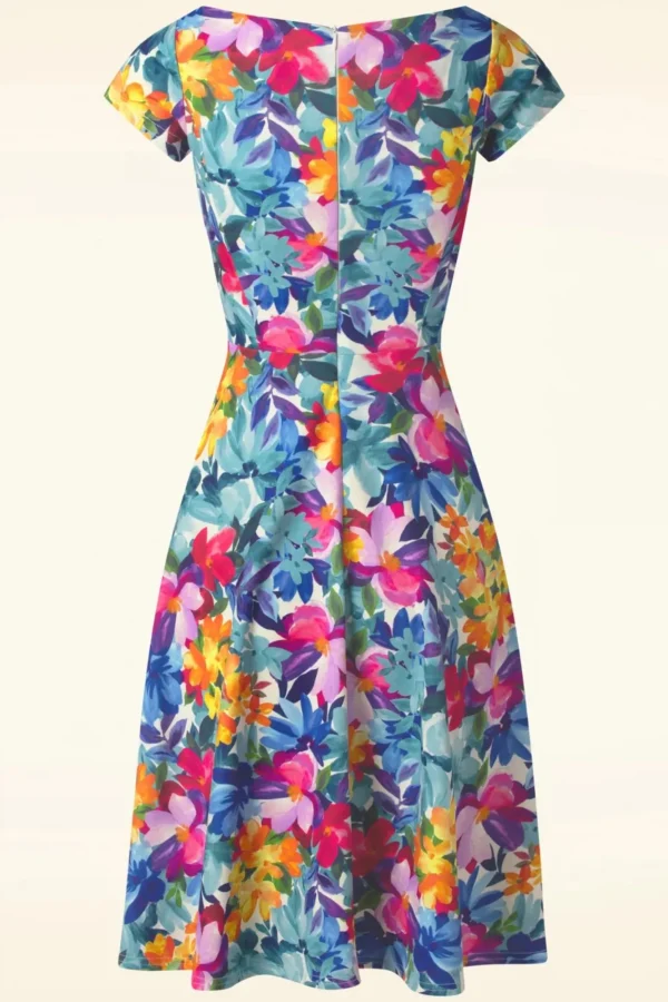 Hot Vintage Chic for Topvintage Reva Swingjurk Met Bloemenprint In Meerdere Kleuren