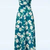 Discount Vintage Chic for Topvintage Rinda Bloemen Maxi Jurk In Blauw