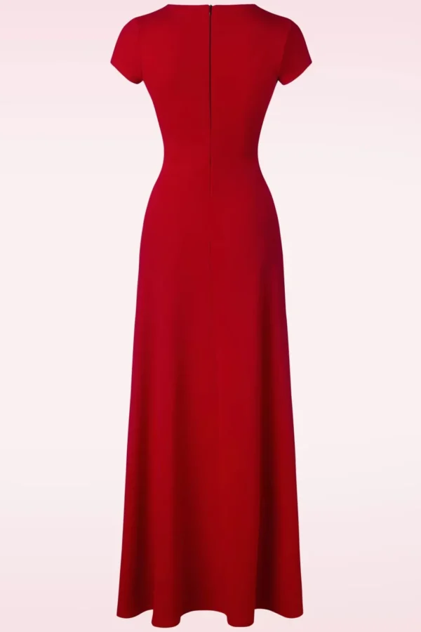 Store Vintage Chic for Topvintage Rinda Maxi-Jurk In Lippenstiftrood