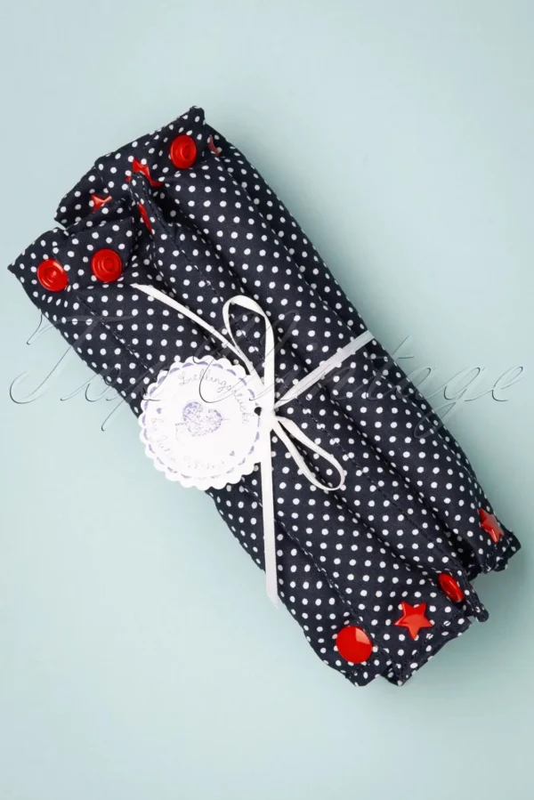 Best Lieblingsstucke By JuttaVerena Rock The Dots - Set Van 12 Krulspelden In Marineblauw
