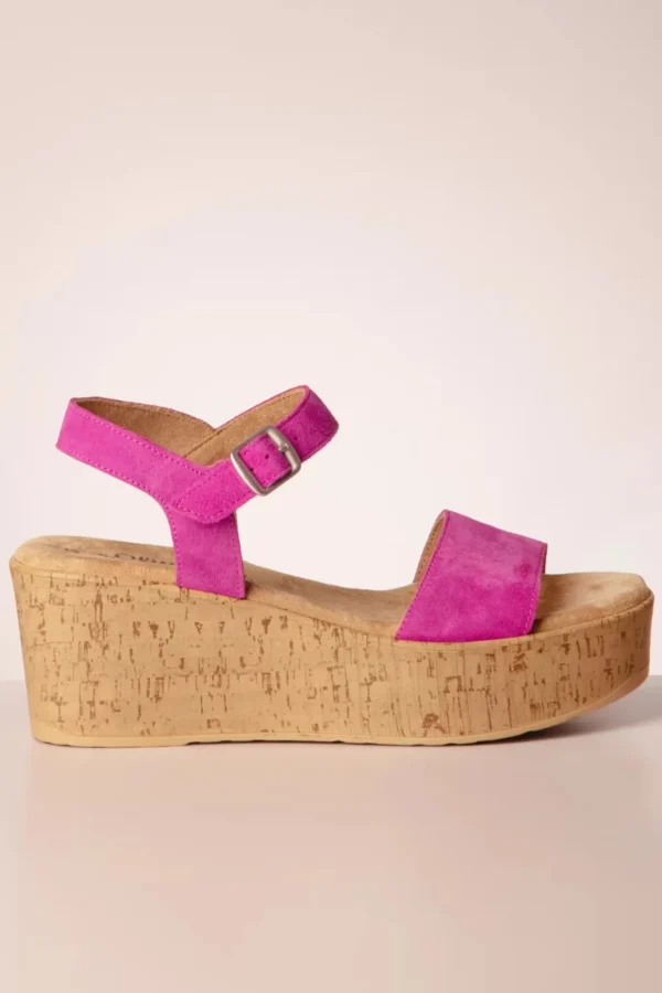 Hot s.Oliver Rory Suede Sleehakken In Fuchsia