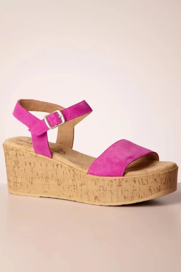 Hot s.Oliver Rory Suede Sleehakken In Fuchsia
