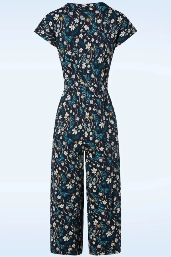 New Seasalt Rose Trellis Jumpsuit In Tidal Floral Maritime