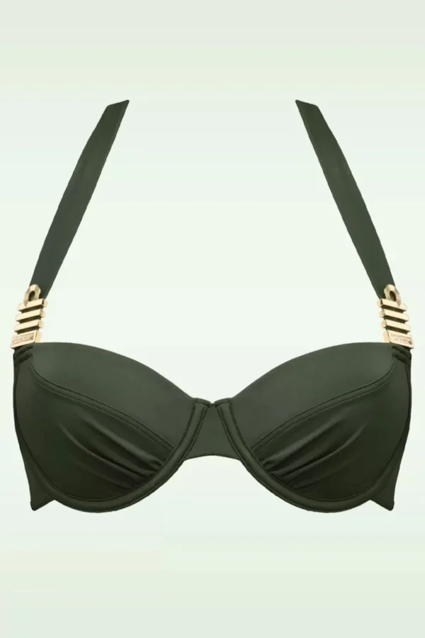 Discount Marlies Dekkers Royal Navy Balconette Bikini Top In Zeewier Groen