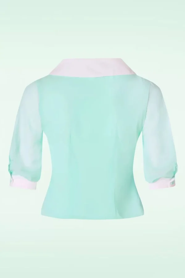 Best Miss Candyfloss Sacha Mai Sheer Organza Blouse In Mint