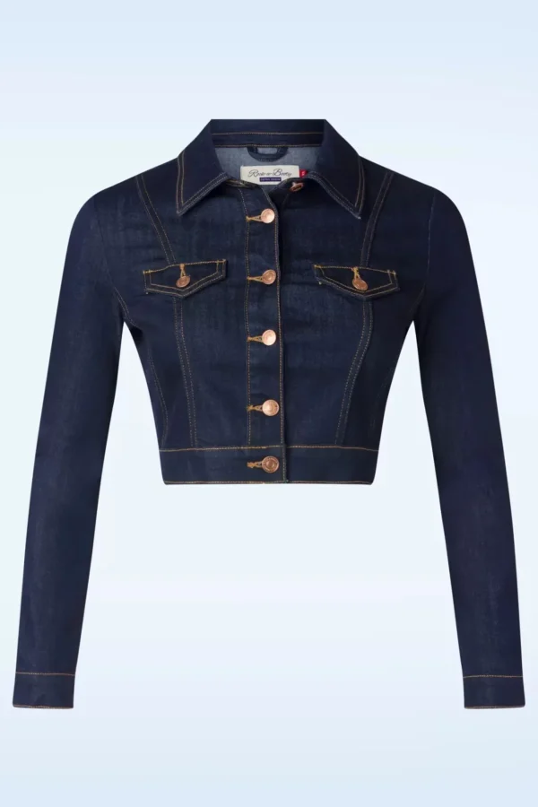 Fashion Rock-a-Booty Sadie Jacket In Donkerdenim