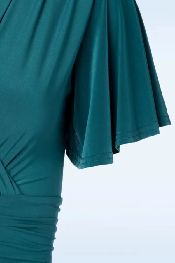 Clearance Vintage Chic for Topvintage Sadie Swing Jurk In Groenblauw