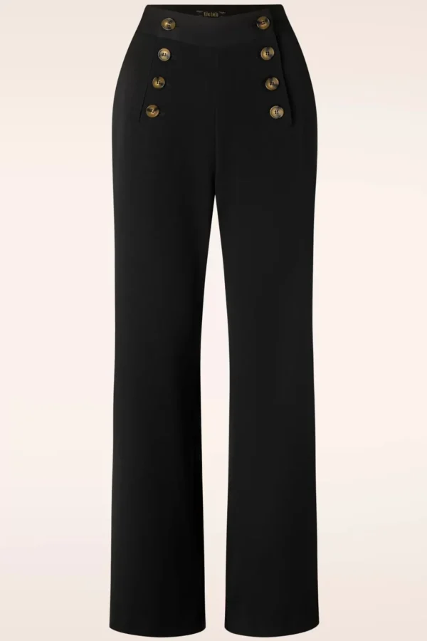 Best Sale King Louie Sally Broadway Pantalon In Zwart