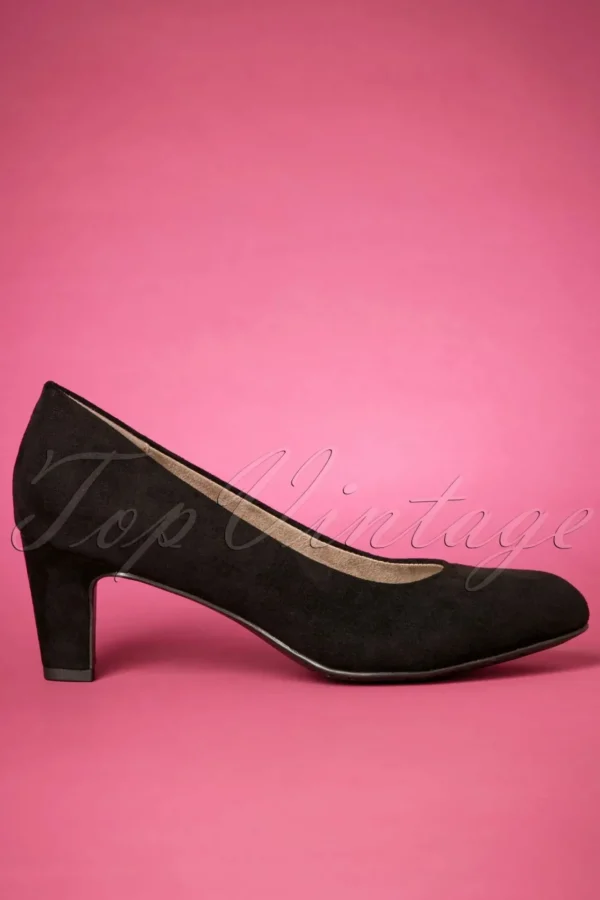 Clearance Tamaris Sally Suedine-Pumps In Zwart