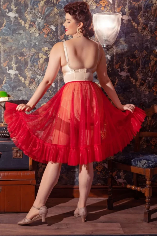 Hot What Katie Did Sandra Frilly Petticoat In Rood