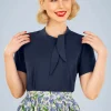 Cheap Banned Retro Sandy Loves Danny Top In Marineblauw