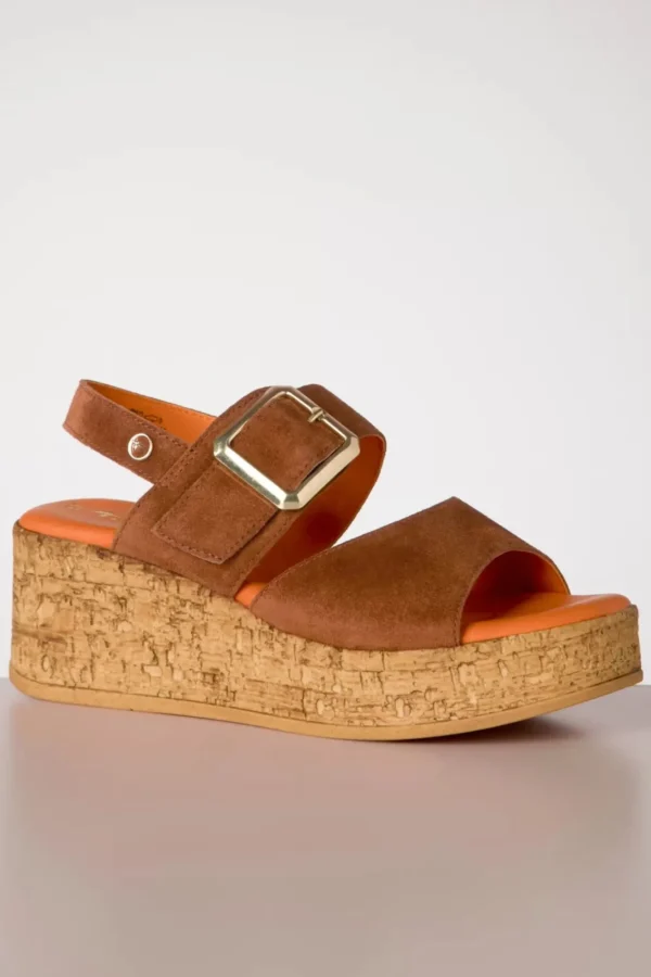 Flash Sale Tamaris Savannah Suede Sleehakken In Cognac