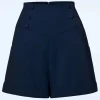 Online Banned Retro Schattig Als Een Knoopshort In Marineblauw