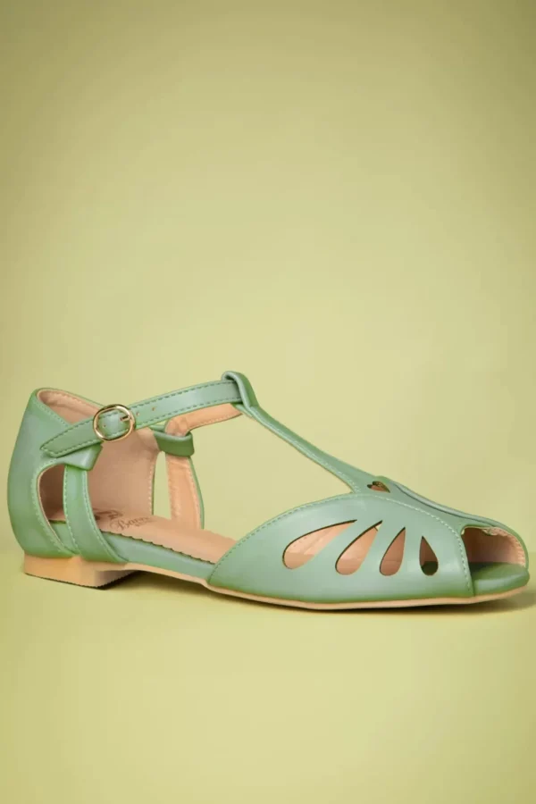 Shop Banned Retro Secret Love Ballerina's In Mintgroen