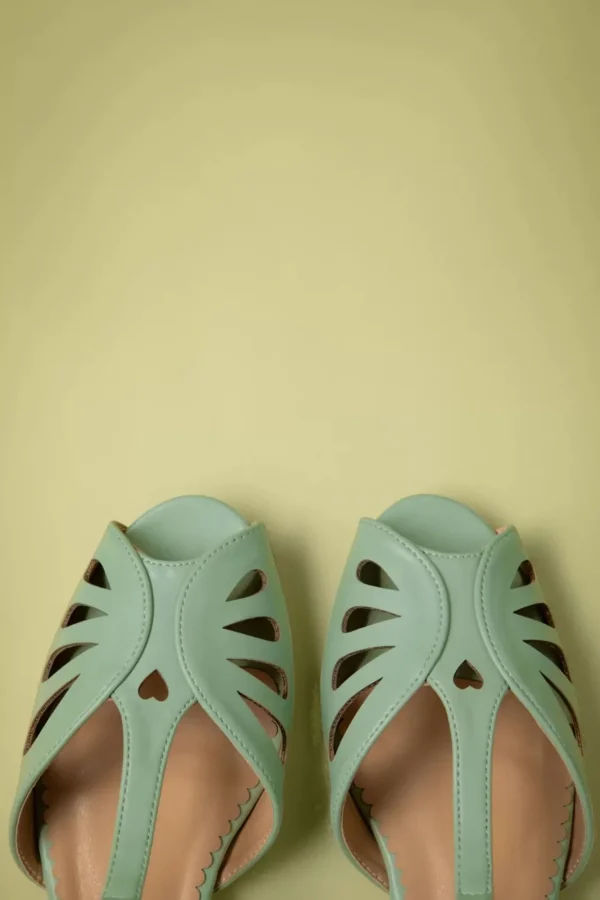 Shop Banned Retro Secret Love Ballerina's In Mintgroen