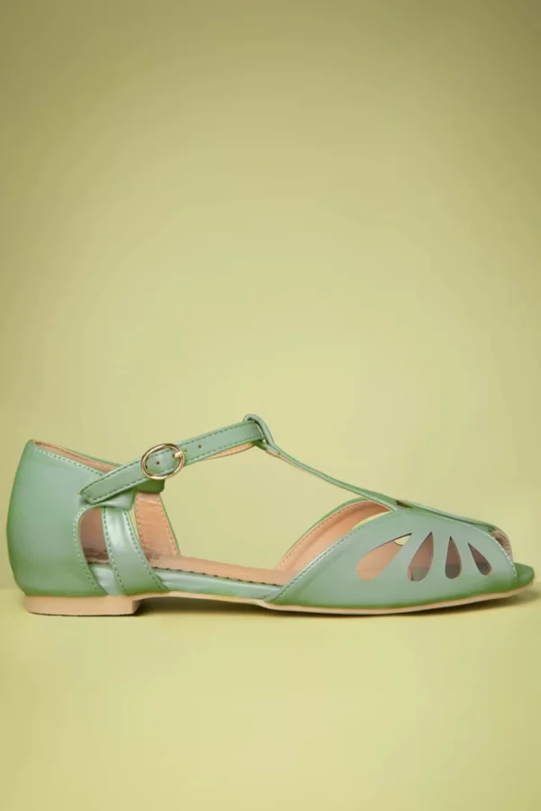 Shop Banned Retro Secret Love Ballerina's In Mintgroen