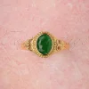 Online Topvintage Boutique Collection Selflove Ring In Goud En Groen