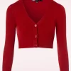 Store Mak Sweater Shela Cropped Vest In Lippenstiftrood