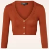 Fashion Mak Sweater Shela Cropped Vest In Poederoranje