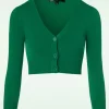 Discount Mak Sweater Shela Cropped Vest In Smaragdgroen
