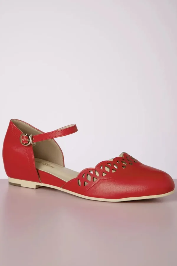 Best Sale Charlie Stone Siena Ballerina Flats In Rood